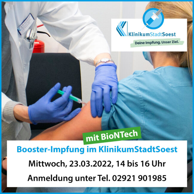 Booster-Impfungen im Klinikum am 23.03.2022