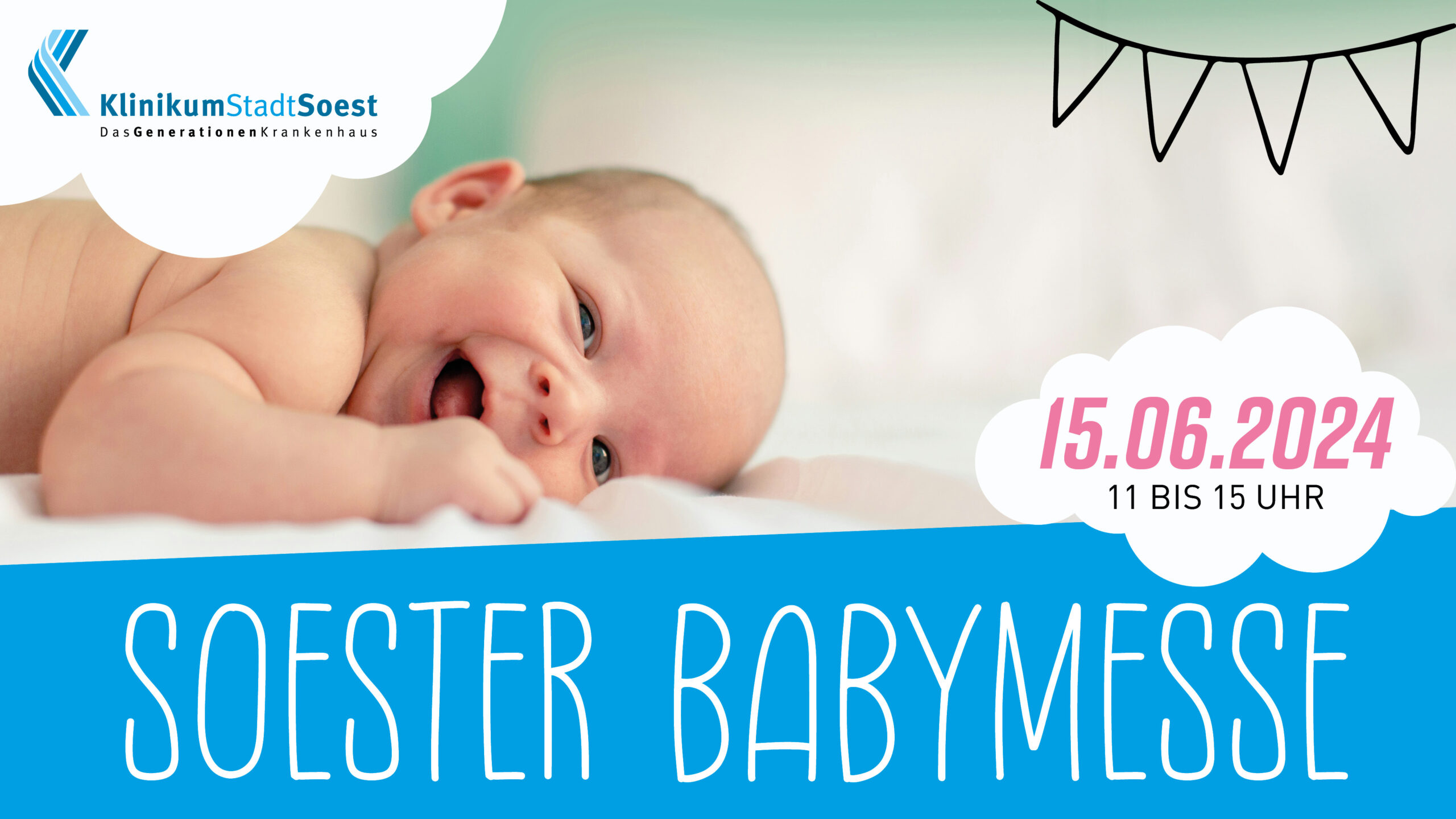 Header Babymesse 2024 4. Soester Babymesse am 15.06.2024 im KlinikumStadtSoest
