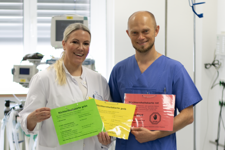 Dr. Kathrin Hasemann und Ivan Razumovich stellen das neue Nüchternheitskonzept im KlinikumStadtSoest vor