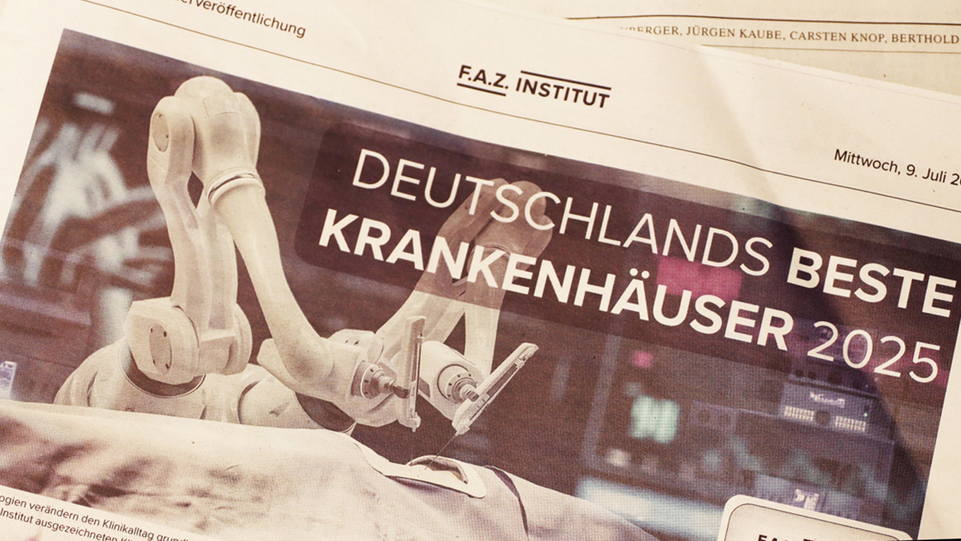 FAZ: Deutschlands beste Krankenhäuser 2025